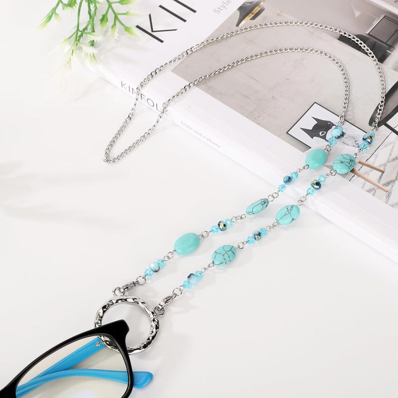 Hongeely Glasses Holder Chain Loop Eyeglasses Necklace Ring for Women Reading Glasses Sunglasses Necklace for Men - Image 3